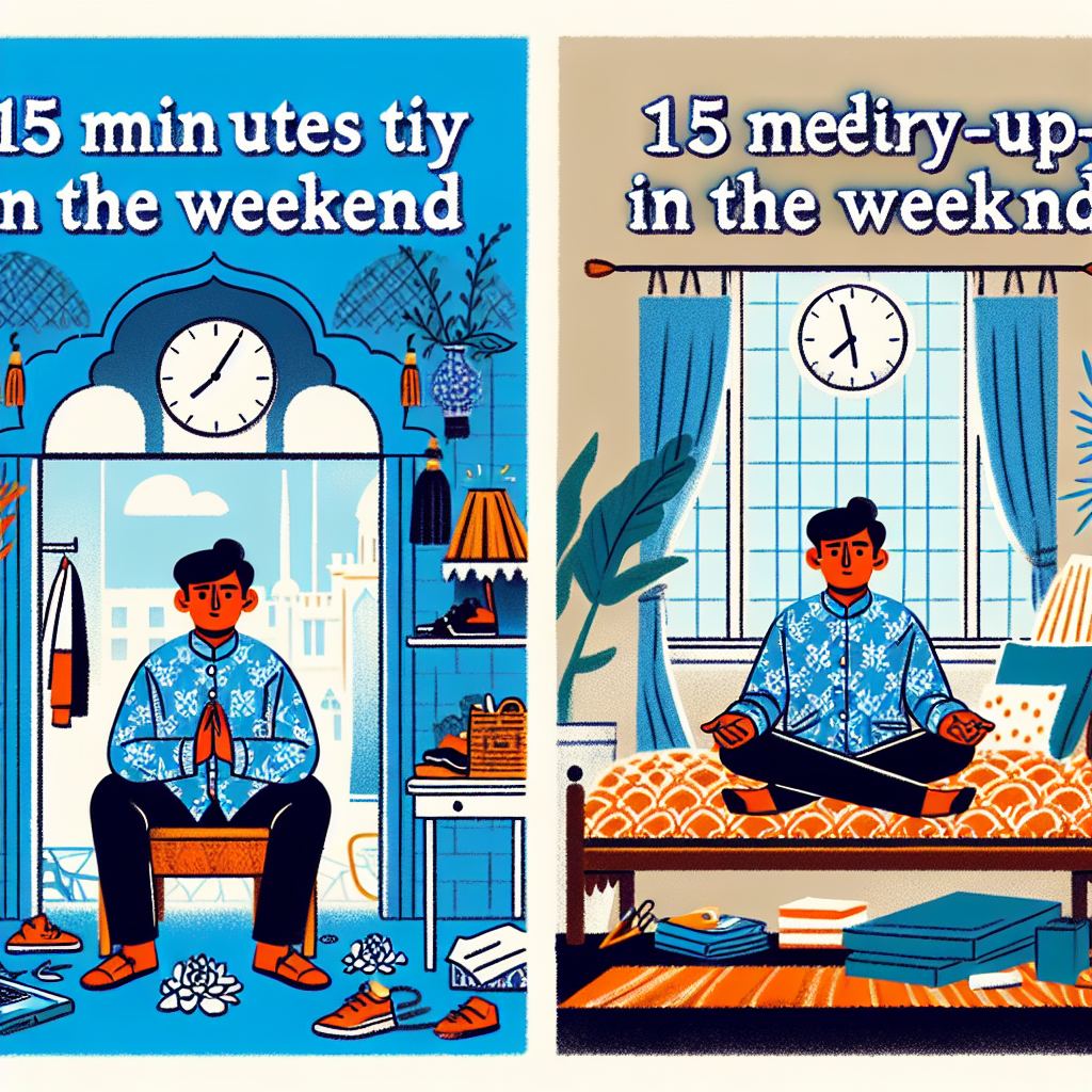 주말 15분 정리, 평일 스트레스 줄어드는 효과