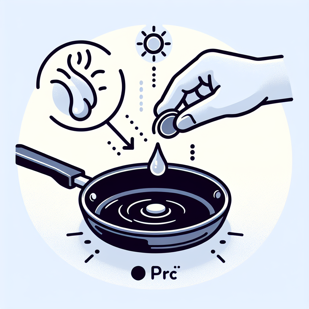 프라이팬 예열 확인법, 물 한 방울로 판단하는 기준