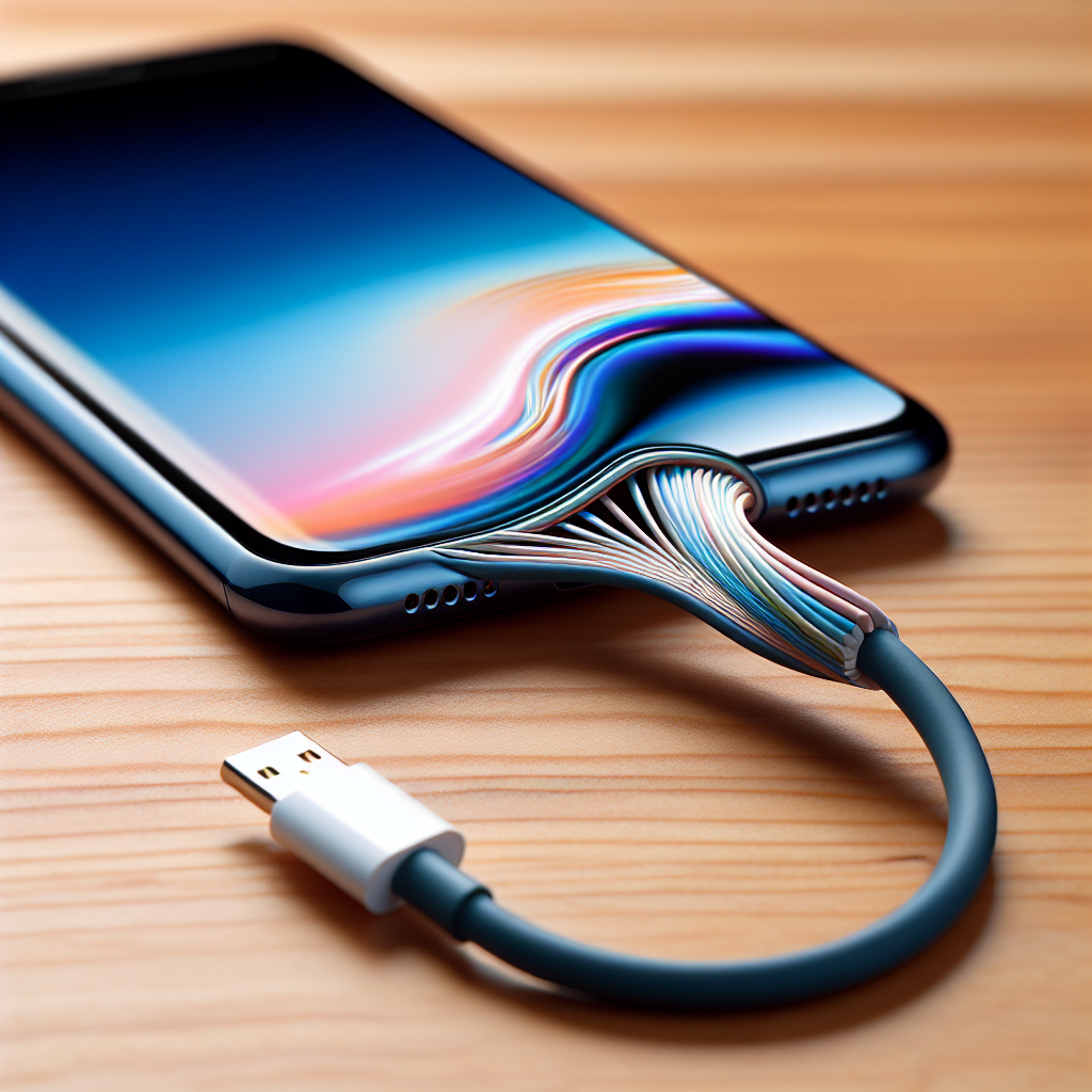 스마트폰 충전 케이블 꺾임, 단선 생기는 지점