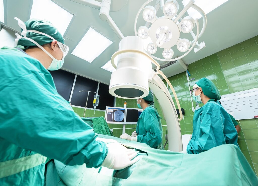 maternity hospital room with soft lighting