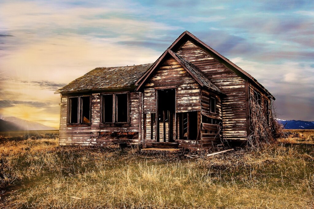 rural empty house exterior Korea