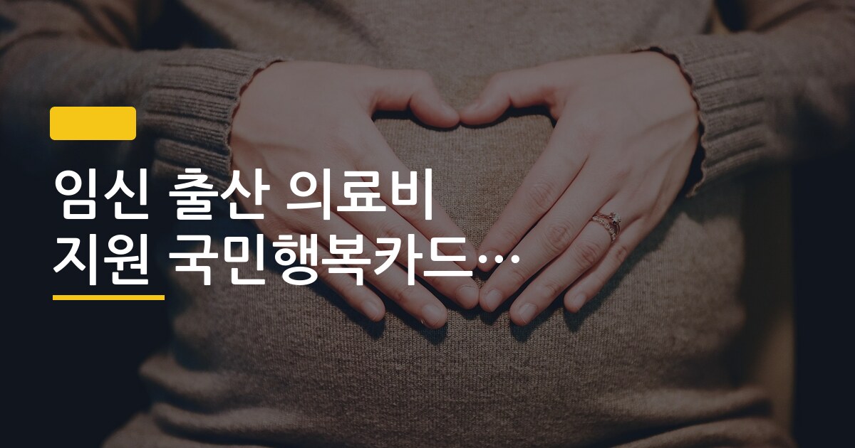 임신 출산 의료비 지원 국민행복카드 사용 한도 총정리