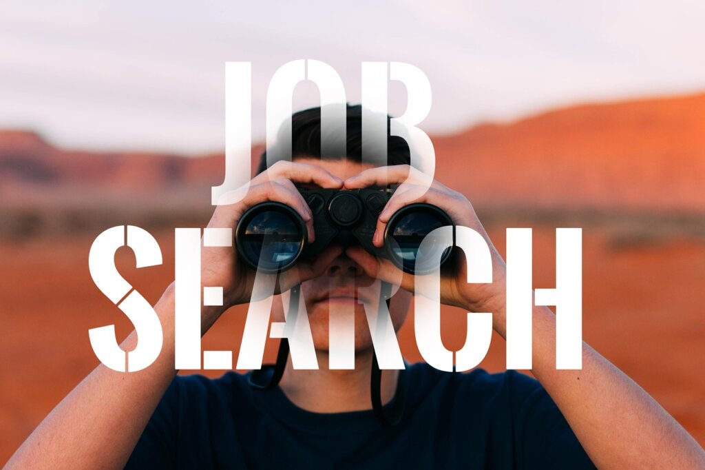 Korean young adult writing job search activity log in a notebook