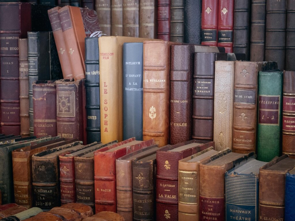 dusty bookshelf in Korean apartment