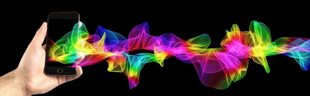 microscopic dust particles on smartphone screen