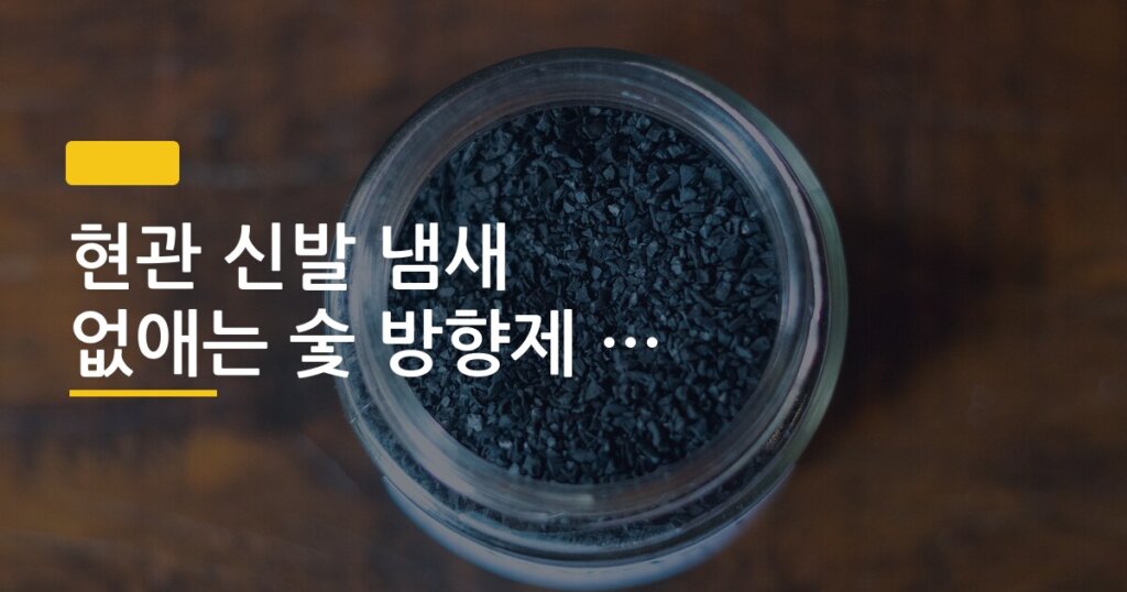 현관 신발 냄새 없애는 숯 방향제 직접 만들기
