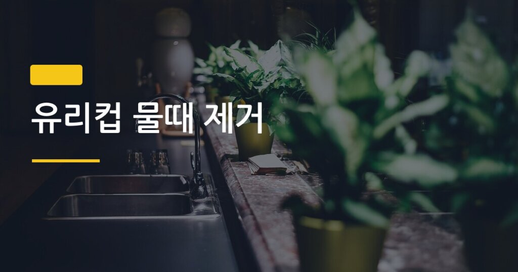 유리컵 물때 제거, 구연산 하나로 뿌연 유리컵 새것처럼 되살리는 방법